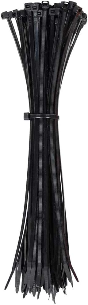 Klein Tools 80071 Industrial Cable Management Kit, 50-Pound Tensile Strength Zip Ties, Hook and Loop Cinch Straps, 3-Piece Multi-Size Pack