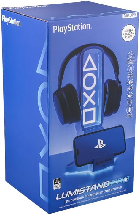 Paladone PlayStation 12" Desk Headphone Stand with Light