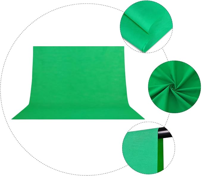 Ipetboom 1x1.6m Photography Backdrop Cloth for Video Recording and Live Streaming Studio Background, Portable Chroma Key Fabric for Photo and Video Shoot