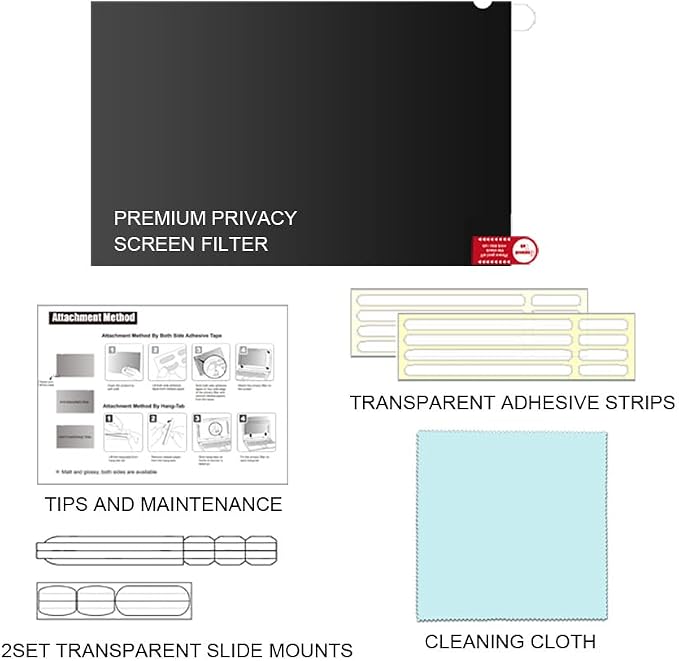 11.6 Inch for MacBook 11 inch Black - 16:9 Aspect Ratio - Width 10.12 inch (257 mm), Height 5.67 inch (144 mm) - Laptop Privacy Screen Filter for Widescreen Laptop for Data confidentiality