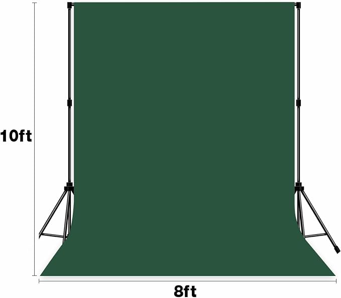 Photo Backdrop Deep Green Background Fabric Professional Photography Solution 8x10ft Seamless Design Eliminate Wrinkles Natural Theme Photography and Flower Background