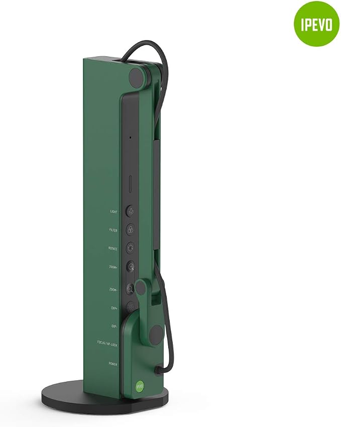 IPEVO VZ-R HDMI/USB Dual Mode 8MP Visual Communication Tool for Real-time Projection, Distance Learning, Web conferencing, Video Recording, Live Demos — Works with and Without a Computer,Green