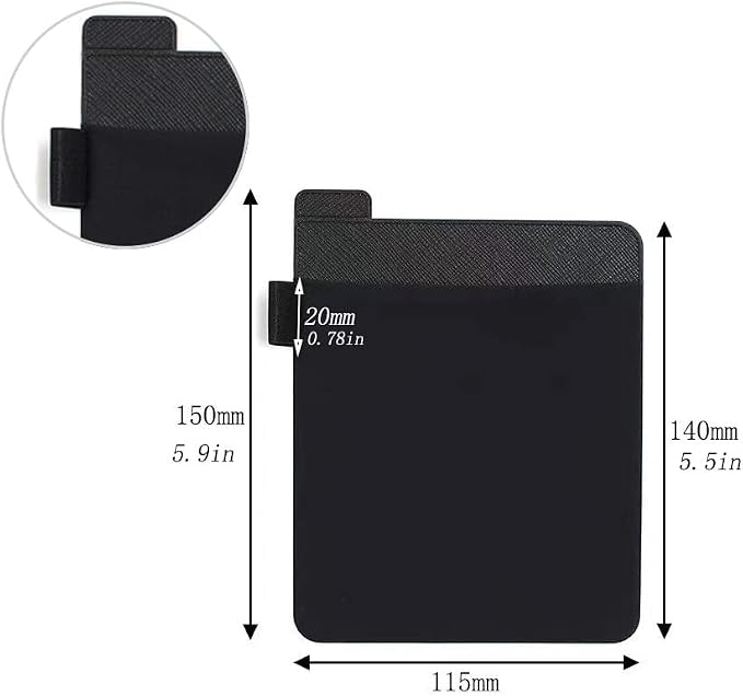 RIVEENY Pocket Pouch for Laptop with Reusable Adhesive,Pouch Holder for Computer Accessories,Self-Adhesive Mouse Headset Storage Bag for Portable External USB Cable,Apple Magic Mouse