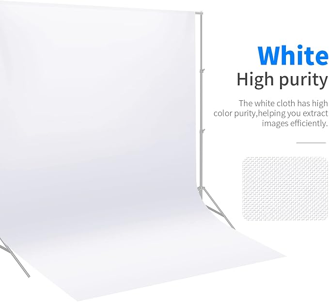 NEEWER 10 x 12FT / 3 x 3.6M PRO Photo Studio Premium Polyester Collapsible Backdrop Background for Photography, Video and Television (Backdrop ONLY) - White