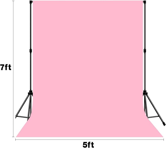 Photo Backdrop Pink Background Fabric Professional 5x7ft Seamless Design Eliminates Wrinkles Princess Theme Decoration Valentine's Day Romantic Setting