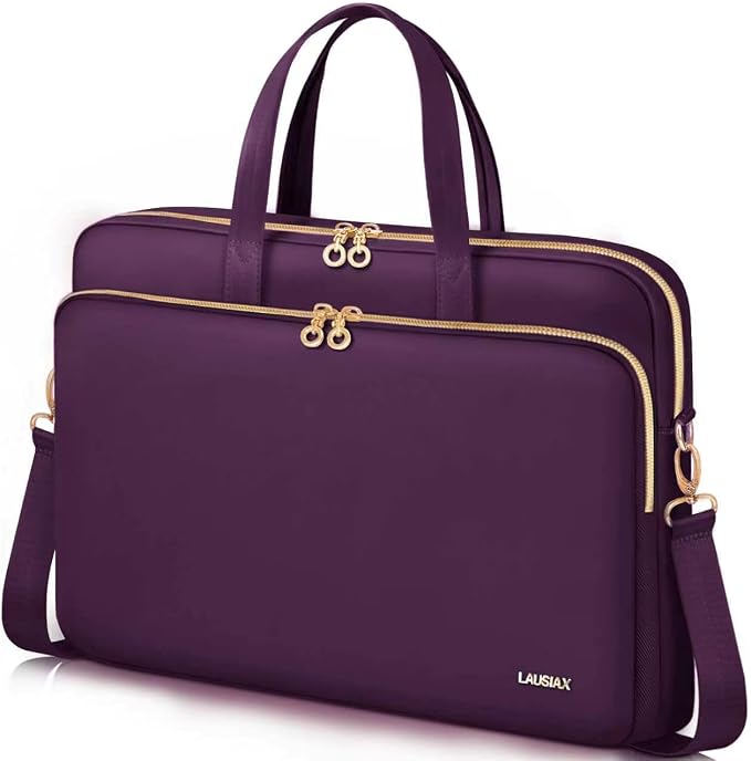 Laptop Case Bag Women Men Computer Sleeve Compatible with MacBook/Dell/HP/Acer/ASUS, Waterproof Shoulder Carrying Briefcase, Violet, 15.6-16 Inch
