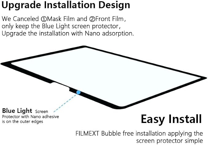 FILMEXT Surface Laptop Go 12.4 inch Screen Protector Anti-Glare Anti-Blue Light Filter, Eye Care Blue Light Screen for Surface Laptop Go 3/2/1 12.4