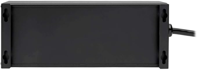 Tripp Lite Isobar 6 Outlet Surge Protector Power Strip with 2 USB Charging Ports,10ft Long Cord, Right-Angle Plug, Metal, 3840 Joules,Lifetime Limited Warranty & $50K Insurance (IBAR6ULTRAUSBB)Black