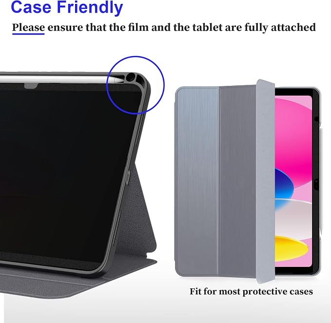 Mamol Magnetic iPad 11th generation (A6, 2025)/ 10th generation (2022) Privacy Screen Protector, iPad 10.9 inchAnti Blue Light Glare Spy Privacy Filter