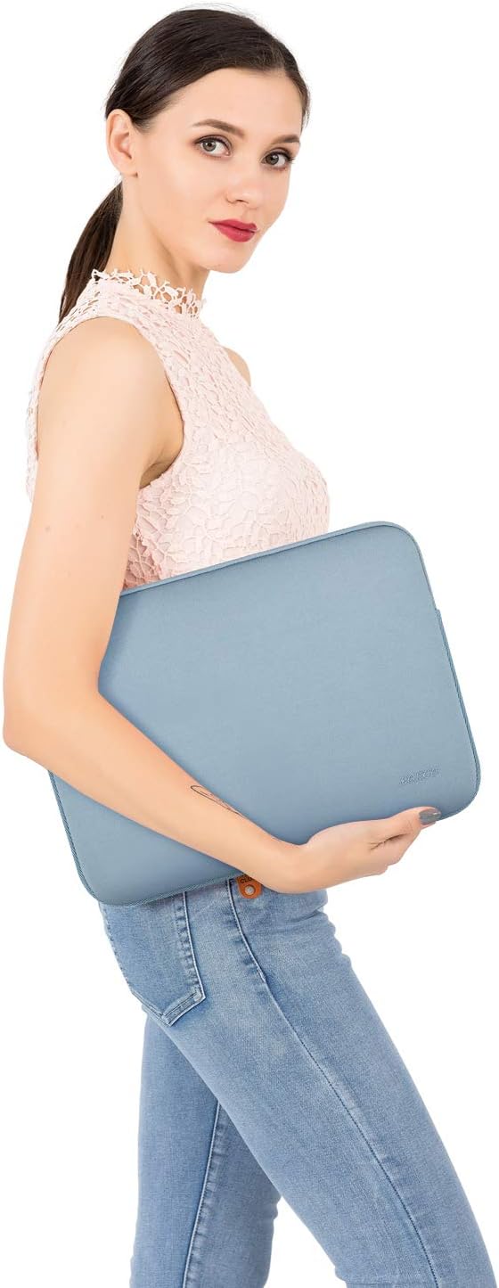 MOSISO Laptop Case 16 inch, 15-15.6 inch Laptop Sleeve Bag Compatible with MacBook Pro 16 M5 M4 M3 M2 M1, HP Acer Dell Lenovo ASUS Notebook, Neoprene Computer Sleeve Bag with Small Case, Airy Blue