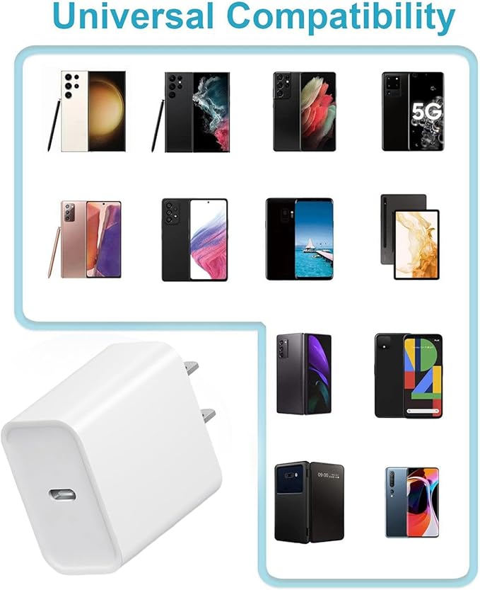 iPhone 17 16 15 Charger: Fast Charging - USB C Charger - i Phone 17 16 Charging with 3 Pack Cable for iPhone 17/17 Pro Max 16/16 Plus/16 Pro/16 Pro Max