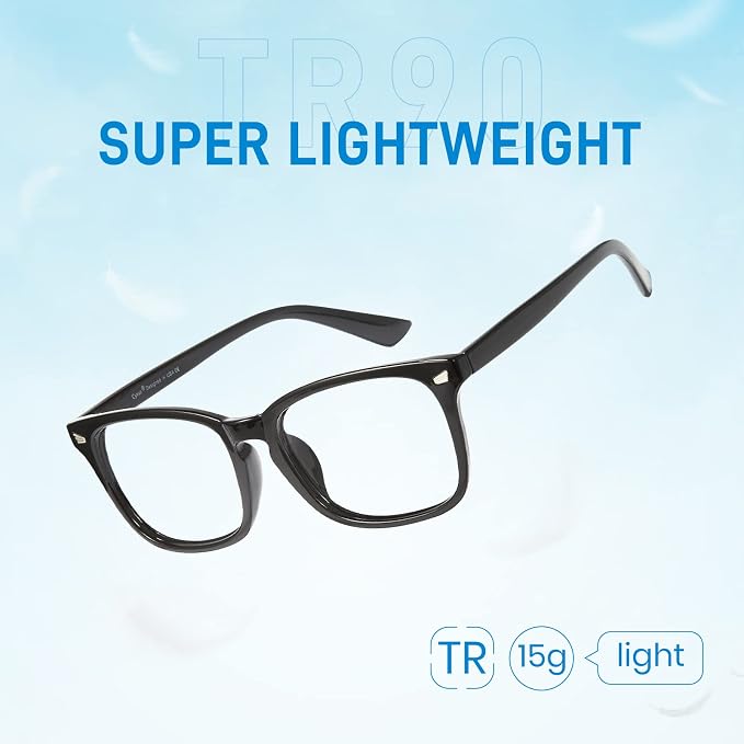 Cyxus Blue Light Glasses Men Women Reduce Eye Strain UV Blocking for Office Work Computer Screen 8082
