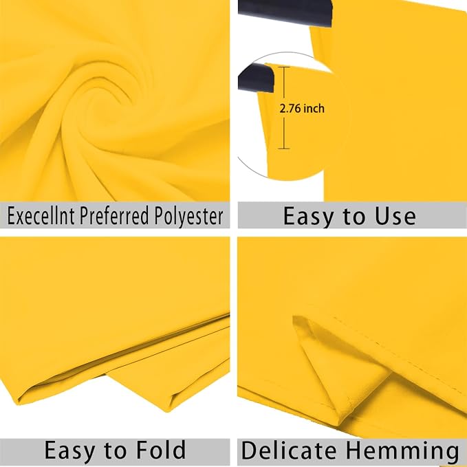 Yellow Photo Backdrop for Photoshoot Yellow Background for Photography Photo Backdrop Curtain for Party 10 x 20 FT