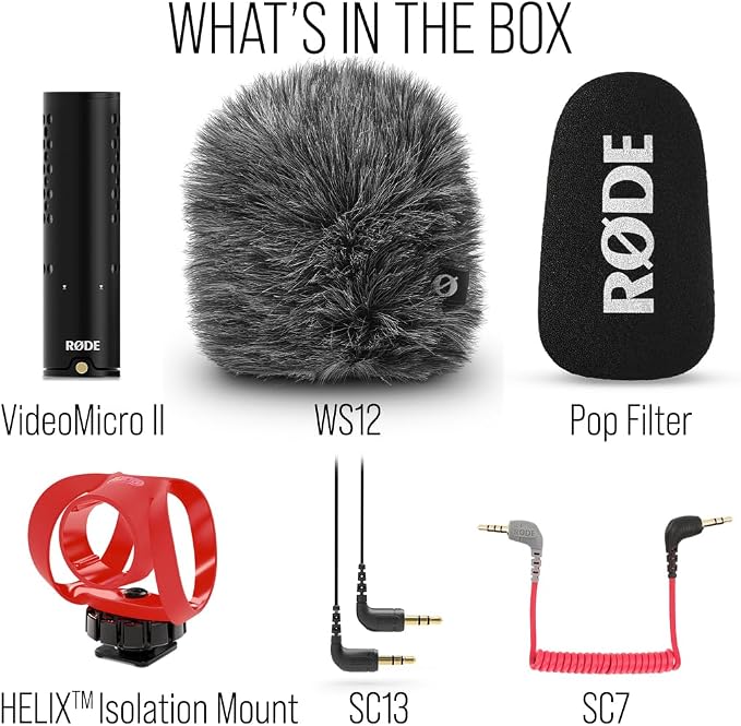 RØDE VideoMicro II Ultra-Compact On-Camera Shotgun Microphone for Recording Audio with a Camera or Mobile Device