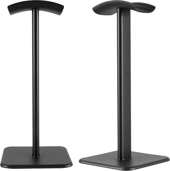 Headphone Stand, Universal Aluminum Metal Holder for AirPods Max, HyperX Cloud II, Xbox One, Turtle Beach, Sennheiser, Sony, Bose, Beats PC Gaming Headset Display & Bluetooth Headphones (Black)