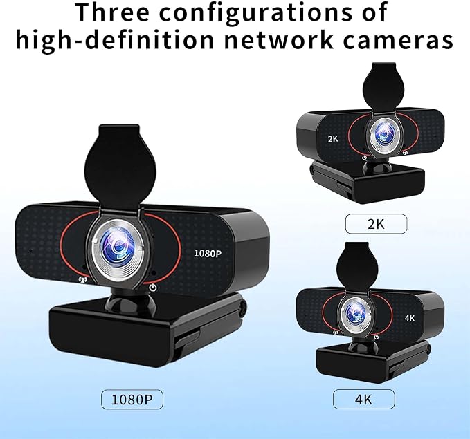 1080P Webcam for Computer, Wide Angle USB C, Plug and Play, Privacy Cover, Web Cam with Tripod, External Camera for Laptop/Desktop/Mac/PC