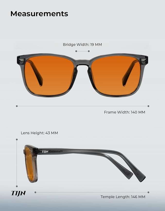 TIJN Premuim Blue Light Blocking Glasses for Women Men Square Frame Nerd Eyeglasses Anti Blue Ray Computer Screen Glasses
