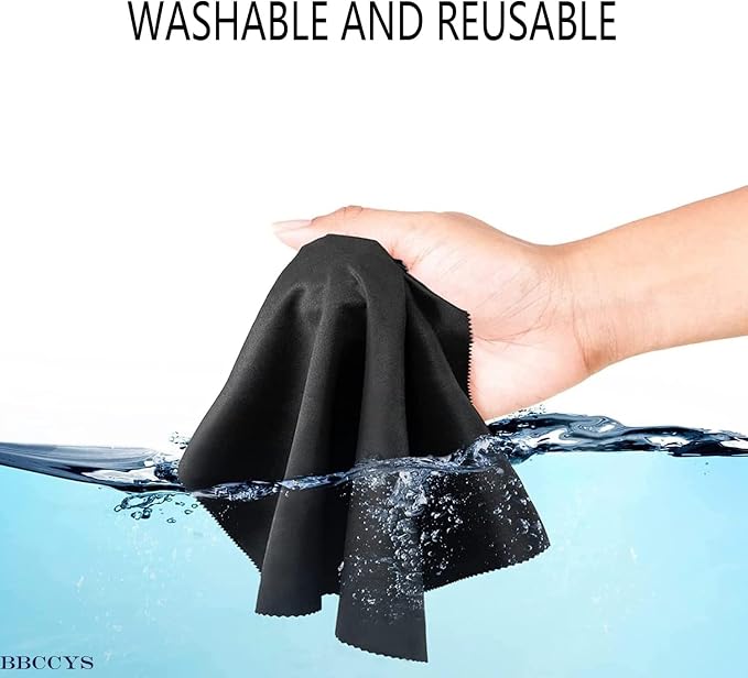 Glasses Cleaning Cloths(12 pcs),Premium Eyeglass Cleaner Cloth, Lens Wipes Cloth for Cleaning Eyeglasses, Cell Phones, Screens, Lenses, Electronics and All Delicate Surface