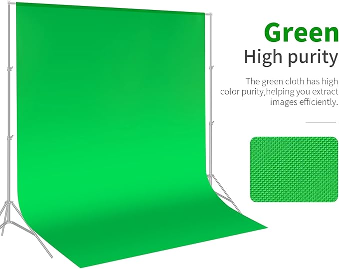 NEEWER 6x9 feet/1.8x2.8m Photo Studio 100% Pure Polyester Collapsible Backdrop Background for Photography, Video and Television (Backdrop Only) - Green