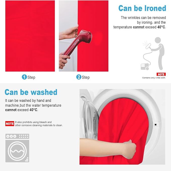 Red Backdrop for Photoshoot, Professional Photo Backdrop Background Curtain for Product Photography, Portraits, Wedding, Party, Live Streaming Video Recording 8X10 FT