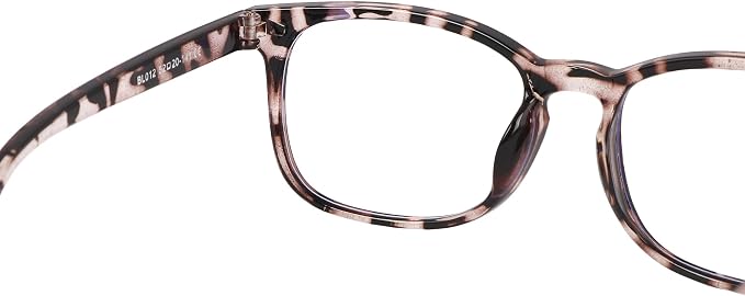 Blue Light Blocking Glasses for Women & Men, Square Frame Computer Glasses for Gaming & Office, Anti Eye Strain & UV400 Filter, 1 Pair