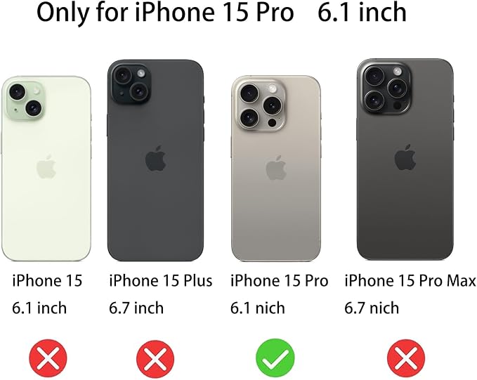 2 Pack Anti-Blue Privacy Tempered Glass for iPhone 15 Pro Mirror Anti-Spy Screen Protector Anti-Peeping Film Electroplated Gradient Colorful 6.1 inch