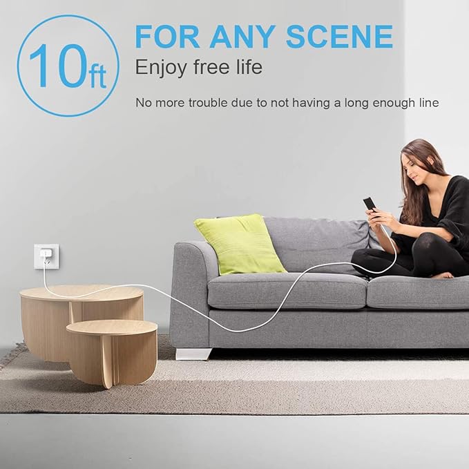 10FT iPhone Fast Charger 3+3Pack 20W USB C Wall Charger with 10FT Fast Charging Cable Compatible with iPhone 14/13/12/11/Pro/Pro Max 20251010