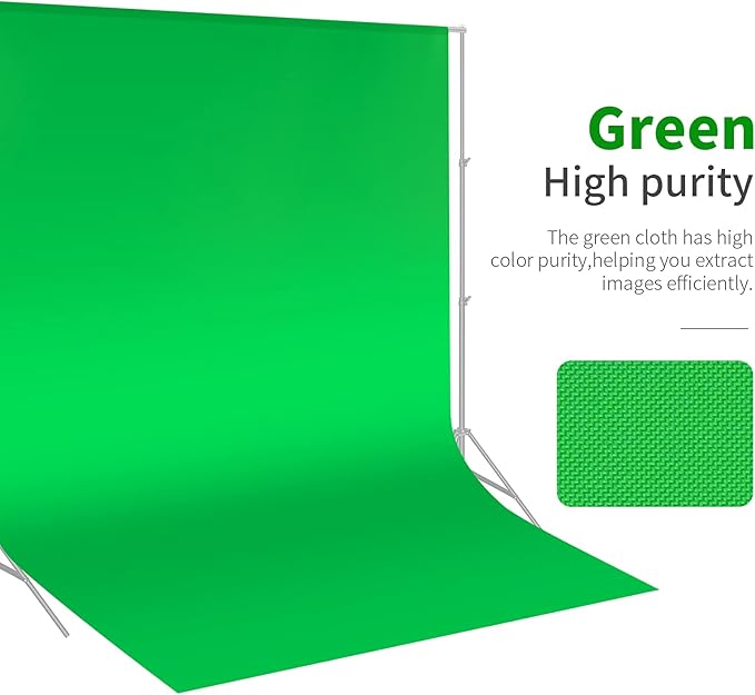 NEEWER 10 x 12FT / 3 x 3.6M PRO Photo Studio Premium Polyester Collapsible Backdrop Background for Photography, Video and Television (Backdrop ONLY) - Green