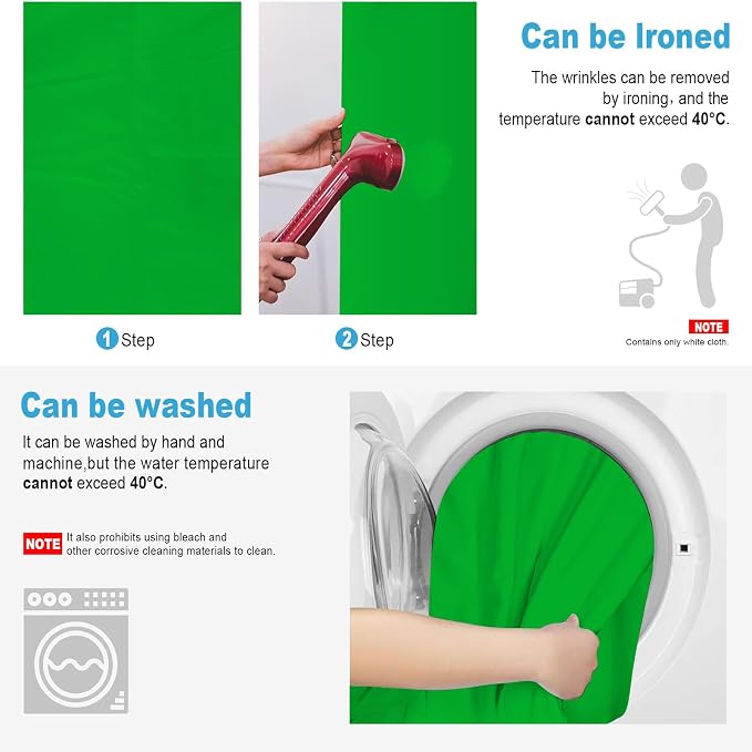 Green Screen Backdrop for Photoshoot, Professional Photo Backdrop Background Curtain for Product Photography,Portraits, Wedding, Party, Live Streaming Video Recording 10X20 FT