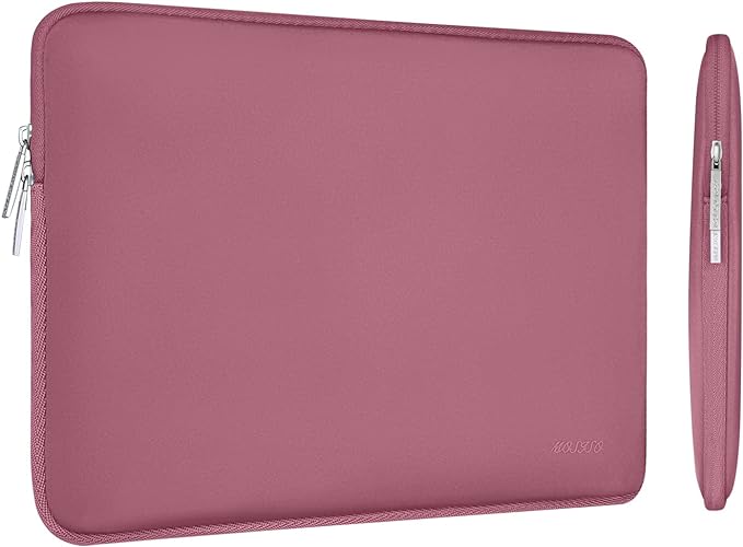 MOSISO Laptop Case 13.3 inch, 13-13.3 inch Laptop Sleeve Bag Compatible with MacBook Air/Pro 13/Pro 14 M5 M4 M3 M2 M1, HP Dell ASUS Lenovo, Neoprene Computer Sleeve Bag with Small Case, Dusty Rose