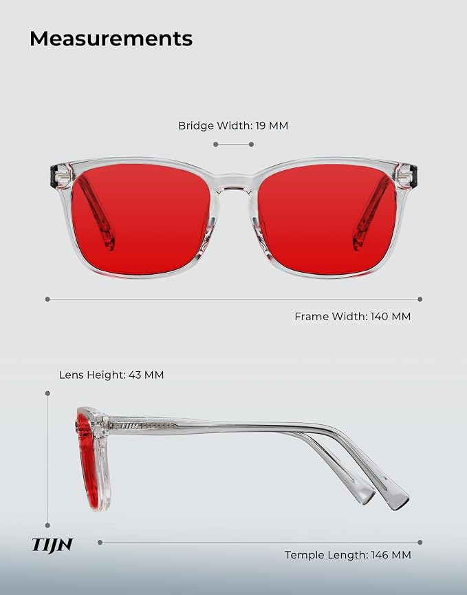 TIJN Premuim Blue Light Blocking Glasses for Women Men Square Frame Nerd Eyeglasses Anti Blue Ray Computer Screen Glasses