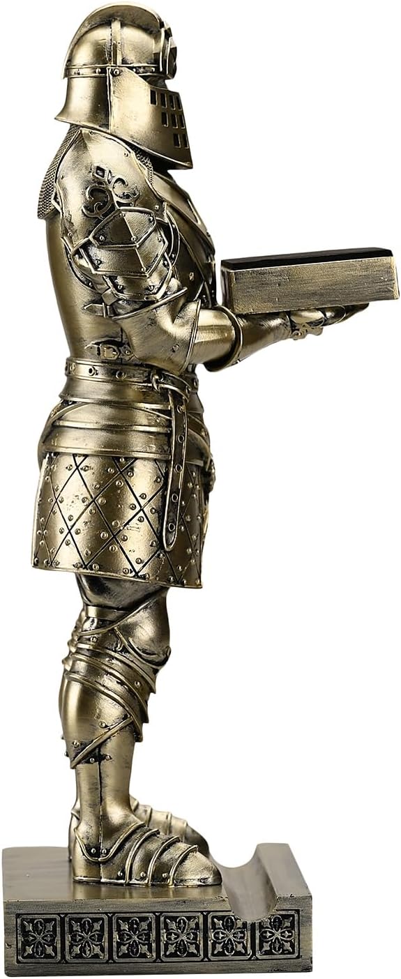 King's Guard Headphone Stand Watch Display Stand Jewelry Bracelet Necklace Holder Trays Towers Warrior Knight Mobile Phone Stand for Office & Home 12.20 Inch (Bronze)