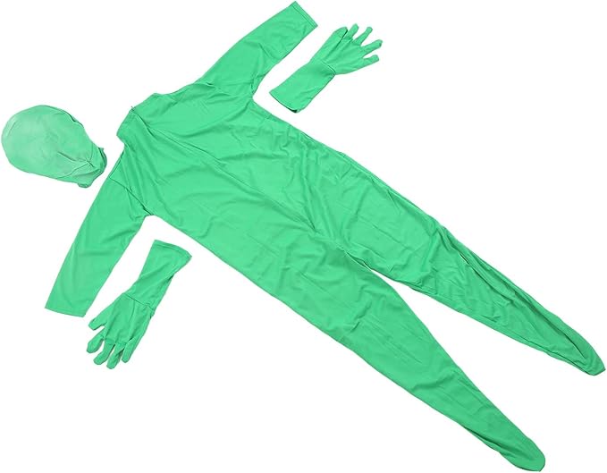 Green Screen Bodysuit, Full Body Suit, Milk Silk, Back Zipper, Breathable, for Photography, Film, Video, Live Broadcast, 160cm