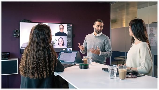 EPOS Expand Capture 5 Professional-Grade Conference Speakerphone for Microsoft Teams Rooms - 7-Beamforming Mics, Voice ID & Live Transcription (1000895)