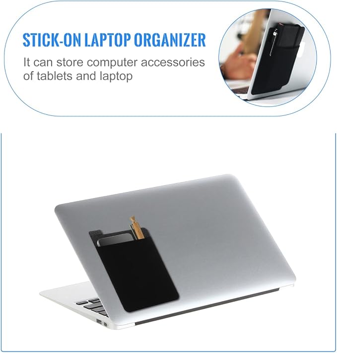 Totority Laptop Organizer Bag with Elastic Adhesive Pocket for External Hard Drive Mouse Cables and Tablet Accessories Storage