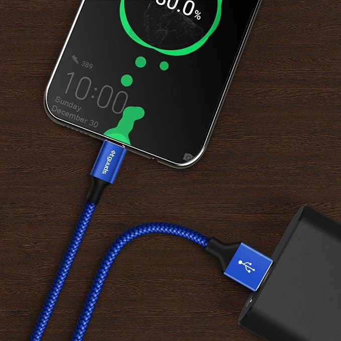 etguuds USB to USB C Cable 3ft, 2-Pack USB A to Type C Charger Cord Fast Charging for Samsung Galaxy A17 A16 A15 A26 A36 A56, S25 S24 S23 S22 S21 S20 S10 Note 20, for iPhone 17 16 15, Moto, Blue