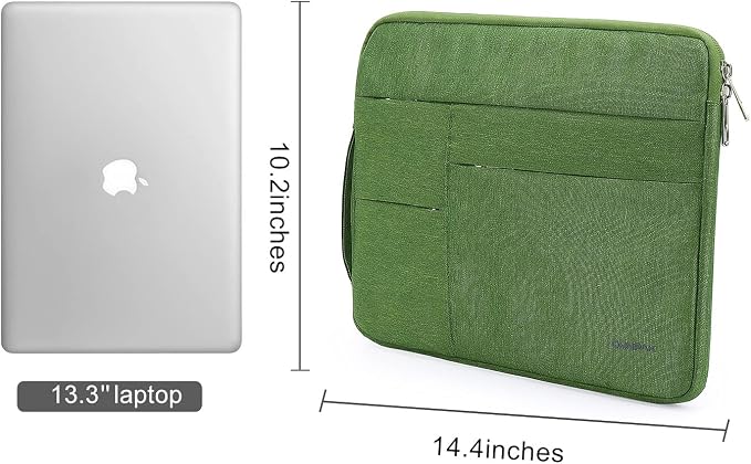 Omnpak 13-inch Laptop Sleeve Case for MacBook Neo A18 Pro/MacBook Air M5, Water-Resistant Protective Case with Side Handle and Pockets Carrying Case for 13-14" MacBook Air/Pro M5/M4/M3/M2/M1