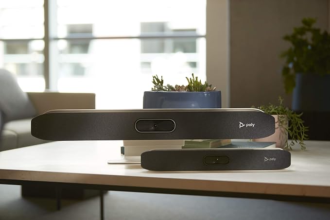 Poly - Studio X50 (Polycom) with TC8 Touch Controller - 4K Video & Audio Bar - Conferencing System for Mid-Size Meeting Rooms - Works with Teams, Zoom & more