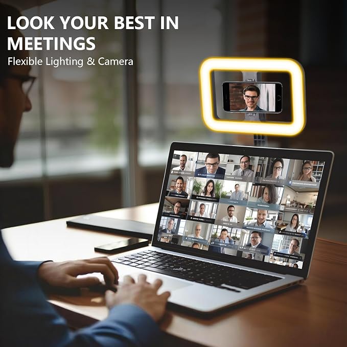 Selfie Ring Light with Stand, Tripod with Dimmable LED Lights, Extendable Ring Light Tripod for Photography, Video Recording, Live Stream, Makeup