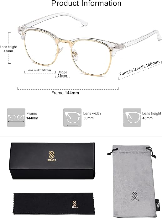 SOJOS Retro Semi Rimless Polarized Sunglasses Horn Rimmed UV400 Glasses SJ5018, Yellow Tortoise Frame/Green Lens