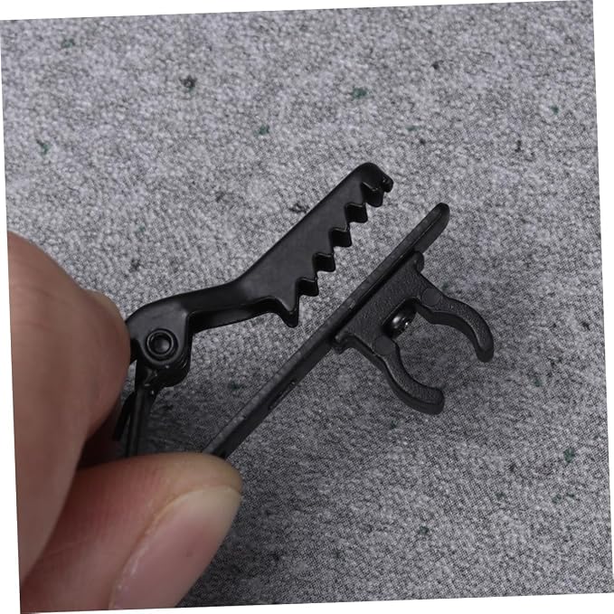 20pcs Mini Lapel Tie Clip Microphone Iron Clip for Mic Easy to Use for Voice Recording Video Conferencing Meetings