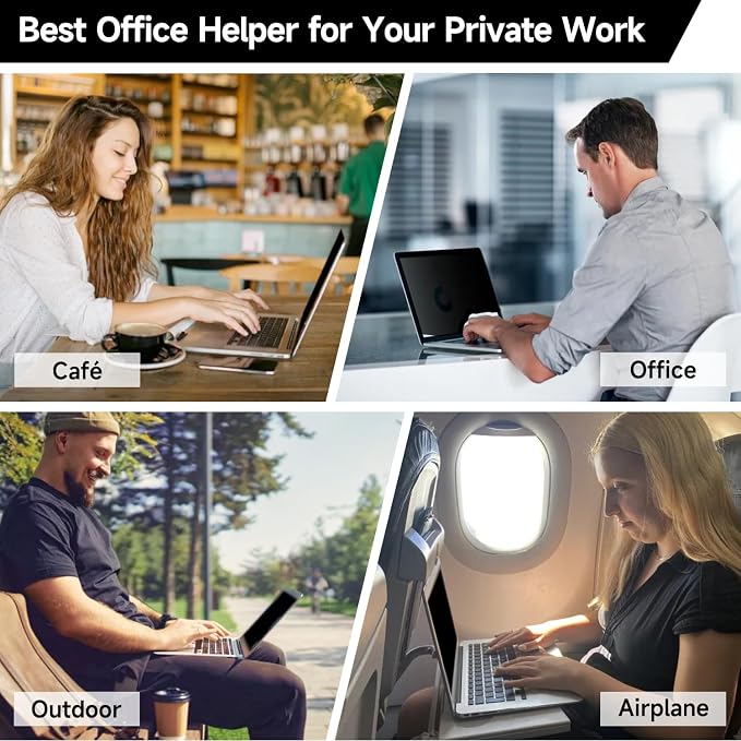 15.6 Inch 16:10 Laptop Privacy Screen Filter, Anti Blue Light Glare & Anti Scratch Computer Privacy Shield for 15" with 1920x1200 Aspect Ratio Laptop