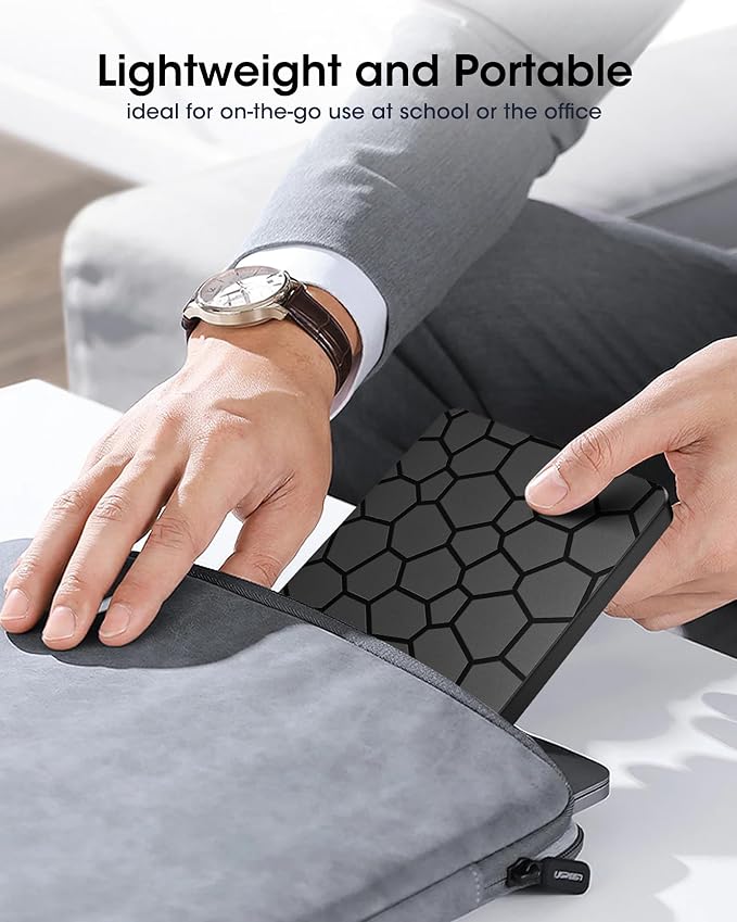ROOFULL External CD DVD Drive for Laptop, USB 3.0 & USB-C Portable CD/DVD-RW Disc Drive Reader Burner Writer Player for Windows 11/10/8/7 Laptop Mac MacBook Linux PC, RF868