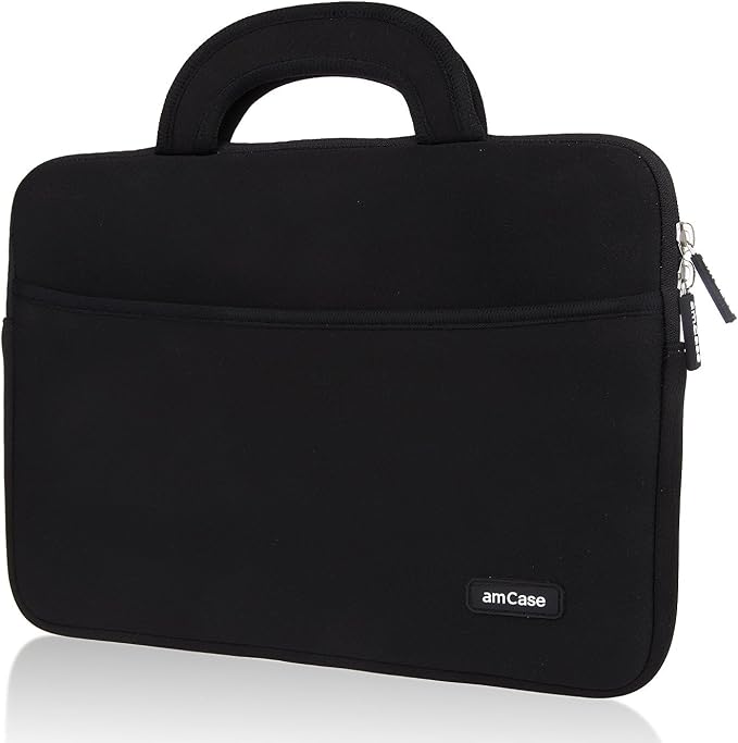 amCase 13.3-inch Laptop Case/Sleeve for Samsung Chromebook 2 /MacBook Air/Pro Retina Display/Toshiba Chromebook/Lenovo Yoga13 /ATIV Book 9 /Ultrabooks (Black) Protective Neoprene Cushion with Handle