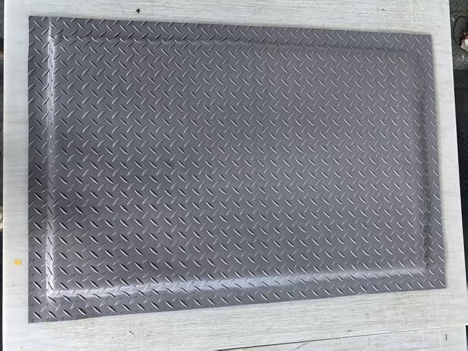 Anti Fatigue Mats Industrial 3' x 6' 15/16" Thick Ergonomic Standing Mat Commercial Kitchen Mat Heavy Duty Diamond Plate Shop Floor Mats Helps Relieve Back and Leg Soreness, Grey