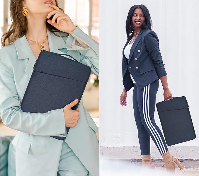 14 inch Laptop Sleeve Case for Lenovo ThinkPad E14 T14/ IdeaPad, HP OmniBook 5/ Chromebook/Stream 14, Shockproof Computer Bag with Accessory Pocket, Navy Blue