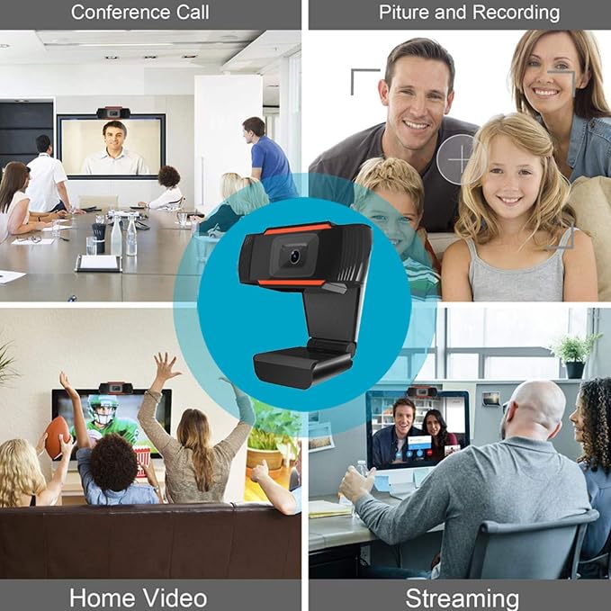 Streaming Camera 480P HD Webcam with Mic,110° Wide Angle, for Video Calling Recording Conferencing, USB Pc Camera Webcam for Pc Gaming Computer Web Cameras for Desktop Computer Accessories