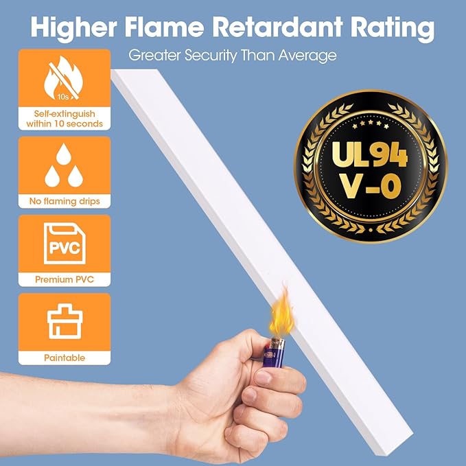 YesBes 116in Cord Hider Kit, Cord Covers for Wires on Wall, Cord Hider for Wall Mount tv, Paintable Cable Raceway, tv Cable Hider Wall kit, Wire Covers for Cords, W0.59in X H0.4in, White
