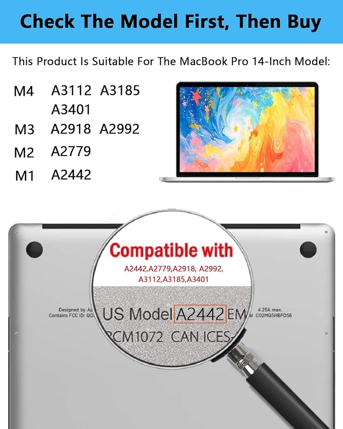 Magnetic Privacy Screen Protector for MacBook Pro 14 Inch 2021-2026 (M1/M2/M3/M4/M5/Pro/Max), Removable Anti Spy Glare Blue Light Shield, 14.2" Mac Laptop Privacy Filter