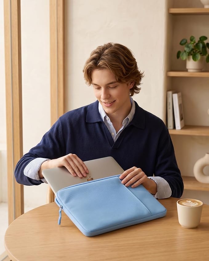 ProCase Laptop Sleeve for 13" MacBook Neo/Air/Pro 13-13.6 inch with A18/M5/M4/M3/M2/M1 Chip 2026-2016, Computer Case Also Compatible with 13" HP Dell ASUS Lenovo Acer Chromebook -Airblue